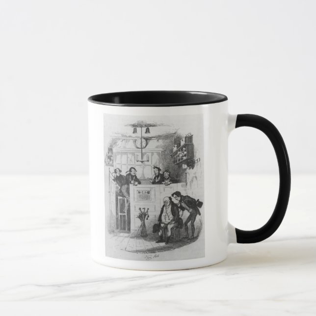 Herr Pickwick och Sam i advokat kontor Mugg (Höger)
