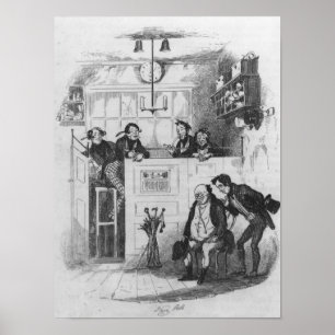 Herr Pickwick och Sam i advokat kontor Poster