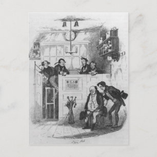Herr Pickwick och Sam i advokat kontor Vykort