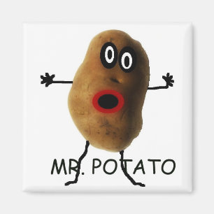 Herr potatistecknad magnet