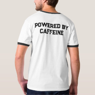 Herr Powered by Caffeine Rolig T-Shirt för kaffe