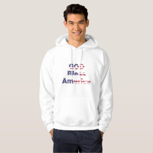 Herr Premium Gud Välsigne Amerika Hoodie - Patriot