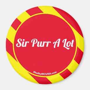 Herr Purr A Lot Red/Gult Magnet