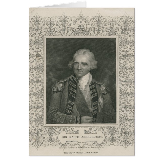 Herr Ralph Abercromby Hälsningskort (Framsidan)