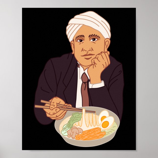 Herr Raman Ramens Sticker Poster (Framsidan)