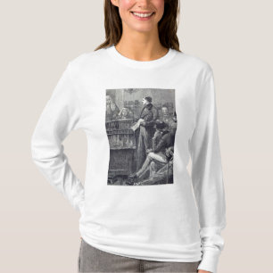 Herr resväska som levererar hans jungfru- tal t-shirt
