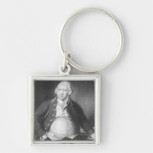 Herr Richard Arkwright Fyrkantig Silverfärgad Nyckelring
