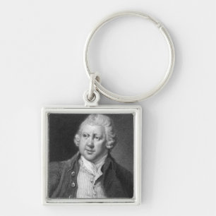 Herr Richard Arkwright Fyrkantig Silverfärgad Nyckelring