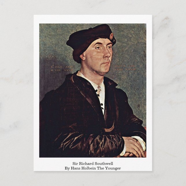 Herr Richard Southwell av Hans Holbein The Younger Vykort (Framsida)
