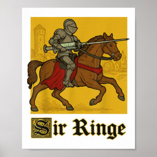 Herr Ringe Knight Vintage Pun _1 Poster