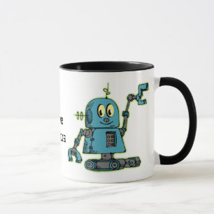 Herr robotpersonlig mugg