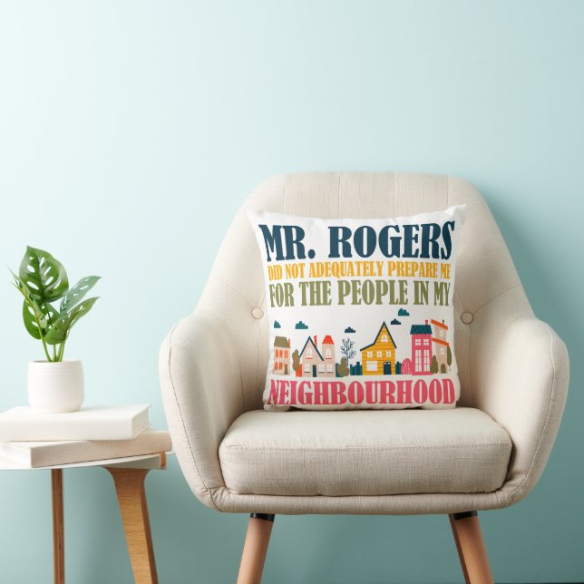 Herr Rogers Förberedde Mig Inte I Min Grannskap Kudde (Stol)
