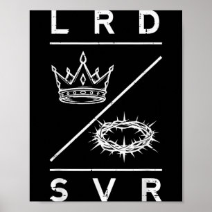 Herr Saviour Krona Kristna Gud Jesus Bibel Män Poster