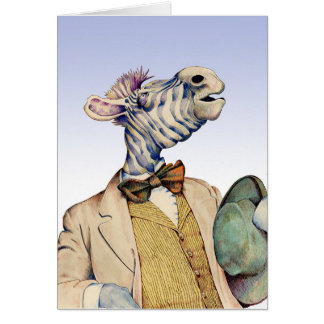 Herr sebra hälsningskort