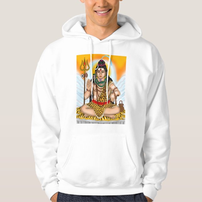 Herr Shiva Hoodie för män (Framsida)