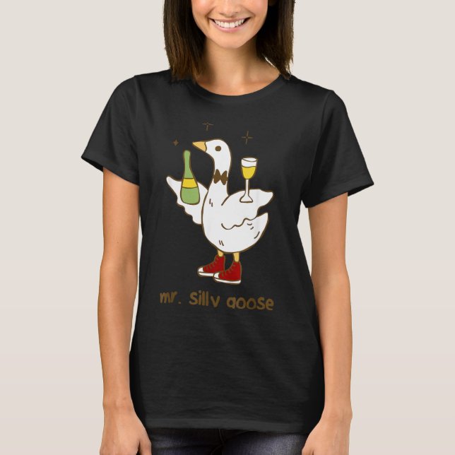 Herr Silly Goose Bröllop Svärmannafest Rolig T Shirt (Framsida)