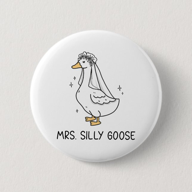 Herr Silly Goose Och Fru Silly Goose Par Matchi Knapp (Framsida)