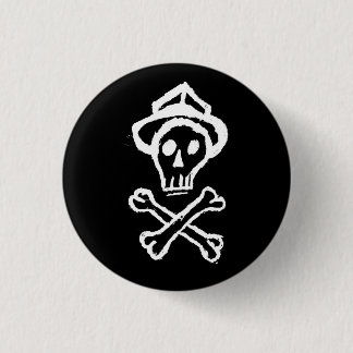 Herr Skullington - nattsvart Knapp