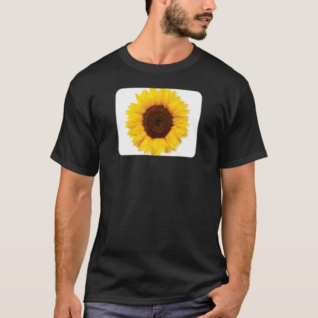 Herr Solros Blomma Gul Blommig Blomma 1 T Shirt (Framsida)