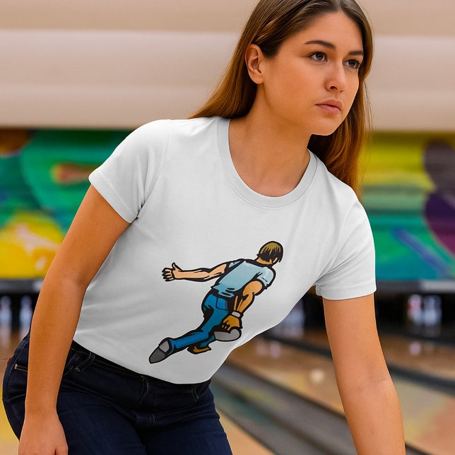Herr som bowlar Dam T-Shirt (Skapare uppladdad)