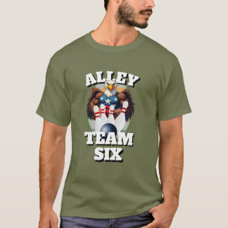Herr Sport Bowling Rolig Nyhet ALLEY TEAM SIX T Shirt