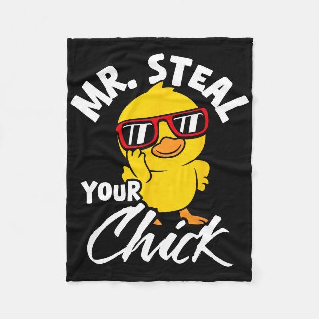 Herr Stjäl Din Chick Påsk Humor  Fleecefilt (Framsidan)