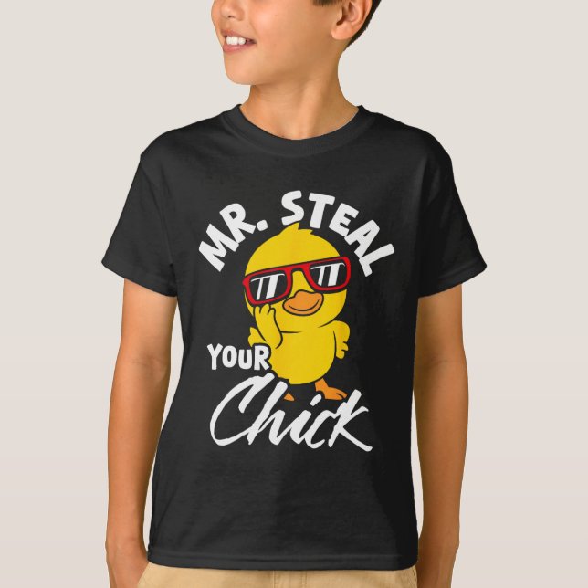 Herr Stjäl Din Chick Påsk Humor  T Shirt (Framsida)