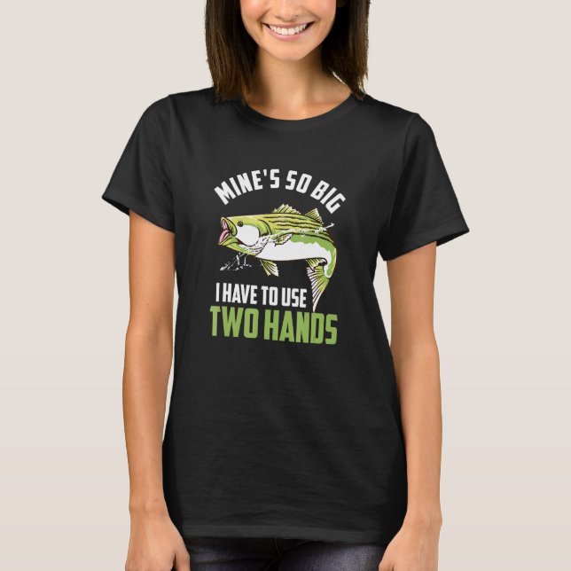 Herr Stripad Bas Fiske Grafik Sötvatten Fisk  T Shirt (Framsida)