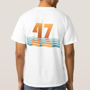 Herr Sunset 47 Tvåsidig T-Shirt med Bra Pris