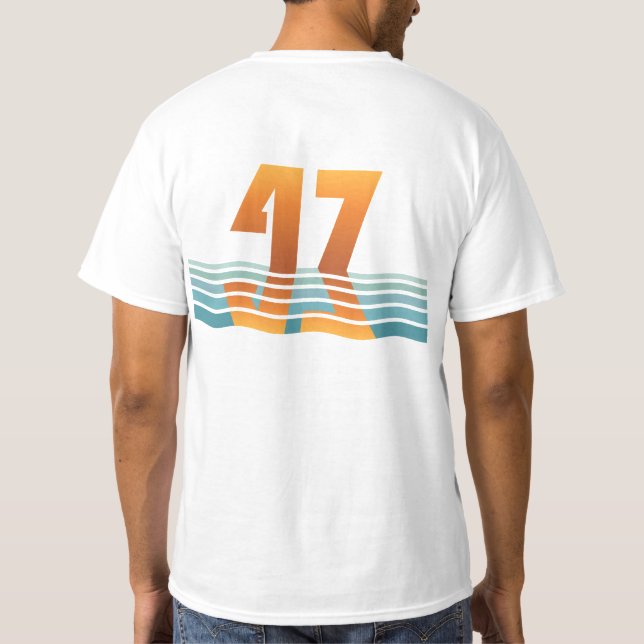 Herr Sunset 47 Tvåsidig T-Shirt med Bra Pris (Baksida)
