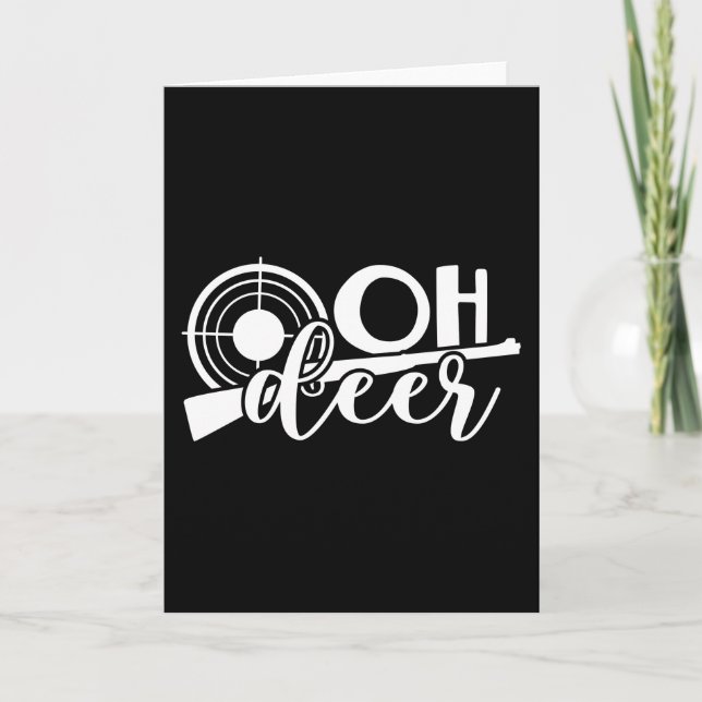 Herr T-shirt design tryck Oh hjort Kort (Framsida)