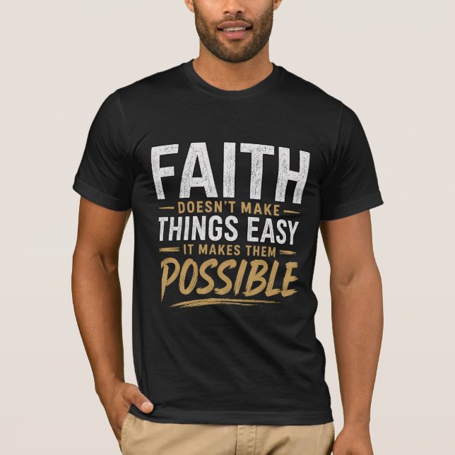 Herr T-shirt Have Faith In God (Framsida)