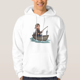 Herr T-Shirt/Hoodie för fiske Hoodie