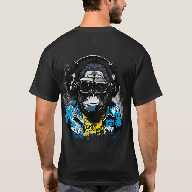 Herr T-shirt i mörk färg (Baksida)