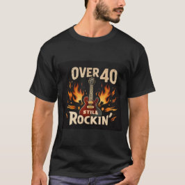 Herr- T-Shirt med grafisk tryck “Fortfarande rocka
