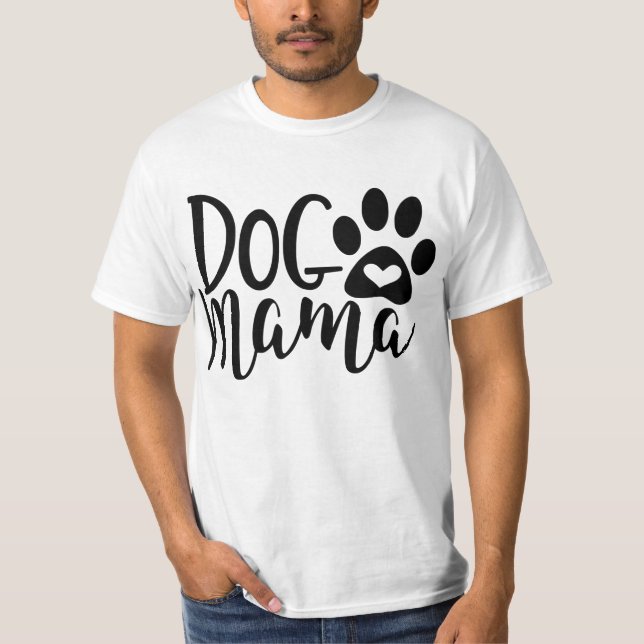 Herr-t-shirt med hundtema t shirt (Framsida)