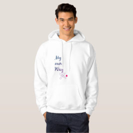 Herr T-shirt med typografi – Citat: Mitt Eget Sätt Hoodie