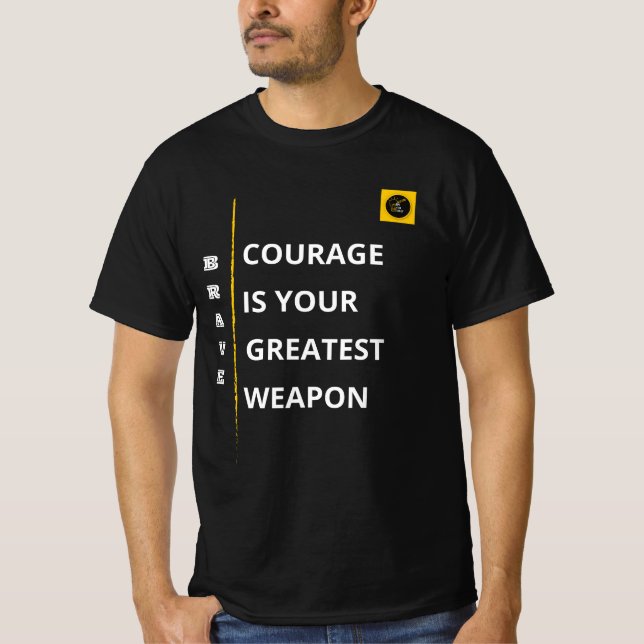 Herr T-Shirt - Modigt humör (Framsida)