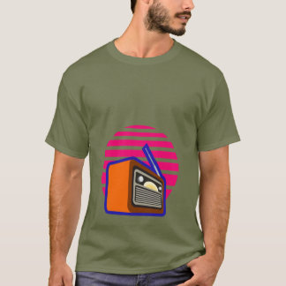 Herr T-Shirt Retro Radio Vintage