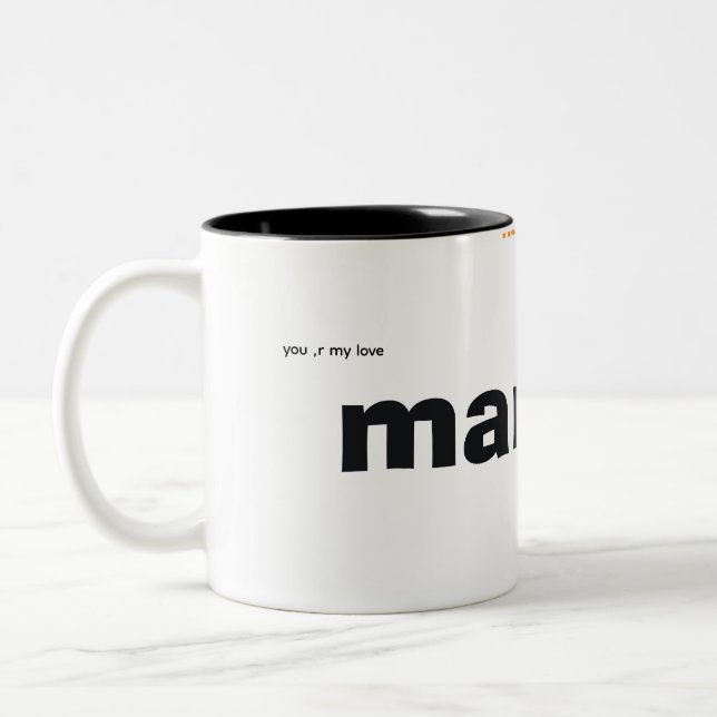 herr t-shirt Två-Tonad mugg (Vänster)