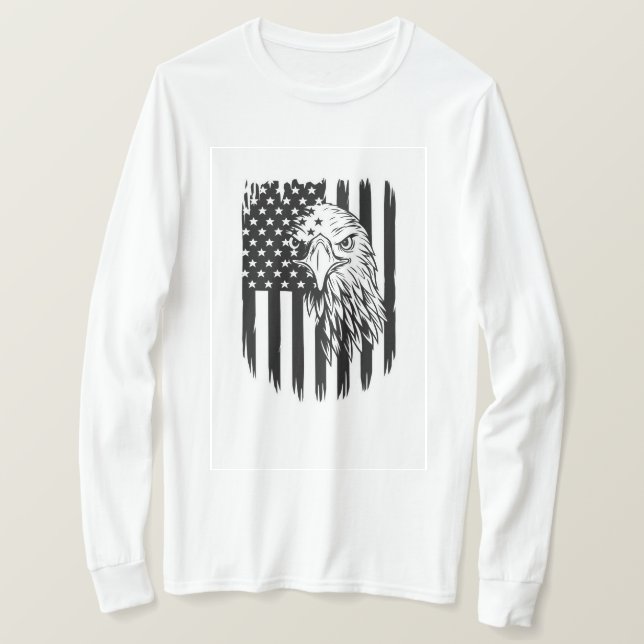 Herr-t-shirts med örntryck t shirt (Design framsida)