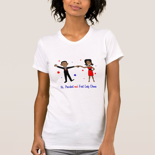 Herr talman och Dam Obama! T-shirt (Framsida)
