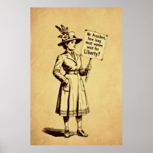 Herr talman! Vintage Suffragette Art Poster