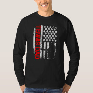 Herr Tennis USA Amerikansk Flagga För Patriotisk P T Shirt