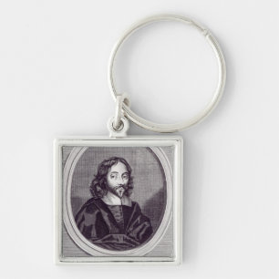 Herr Thomas Browne som inristas av Frederick Fyrkantig Silverfärgad Nyckelring