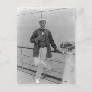 Herr Thomas Lipton vid sin yacht Vykort