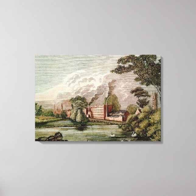 Herr Thomas Lombes Silke Mill, Derby Canvastryck (Framsida)