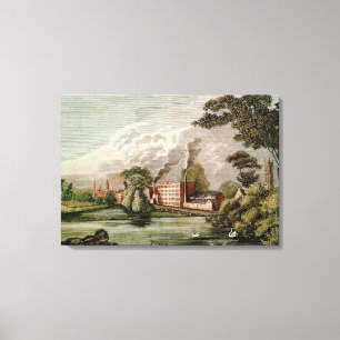 Herr Thomas Lombes Silke Mill, Derby Canvastryck