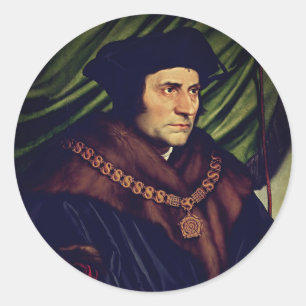 Herr Thomas More - by Hans Holbein, the Younger Runt Klistermärke