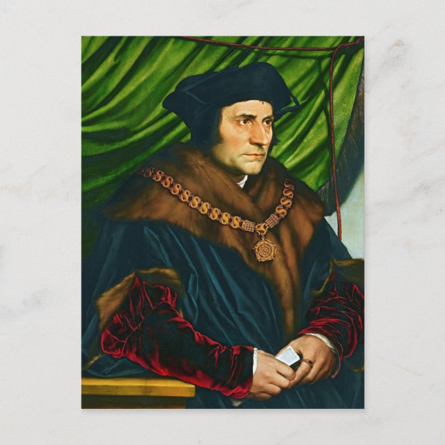 Herr Thomas More från Hans Holbein (1527) Vykort (Framsida)